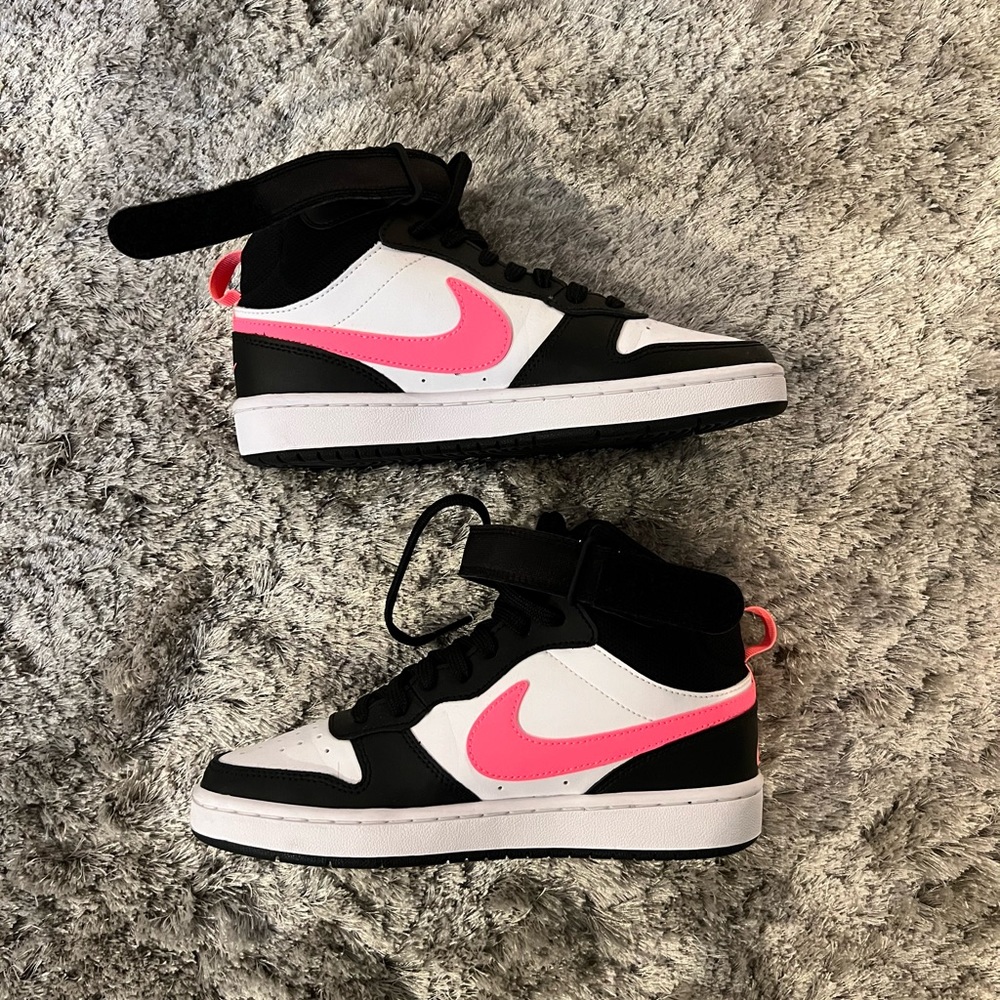 Kids' Court Borough 2 High Top Sneaker white/black/pink